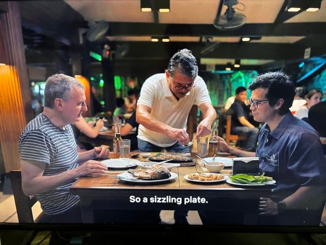 Phil Rosenthal and Erwan Heussaff is joined by Claude Tayag at Trellis